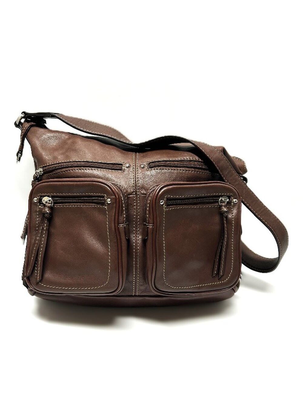 Tignanello soft brown leather satchel